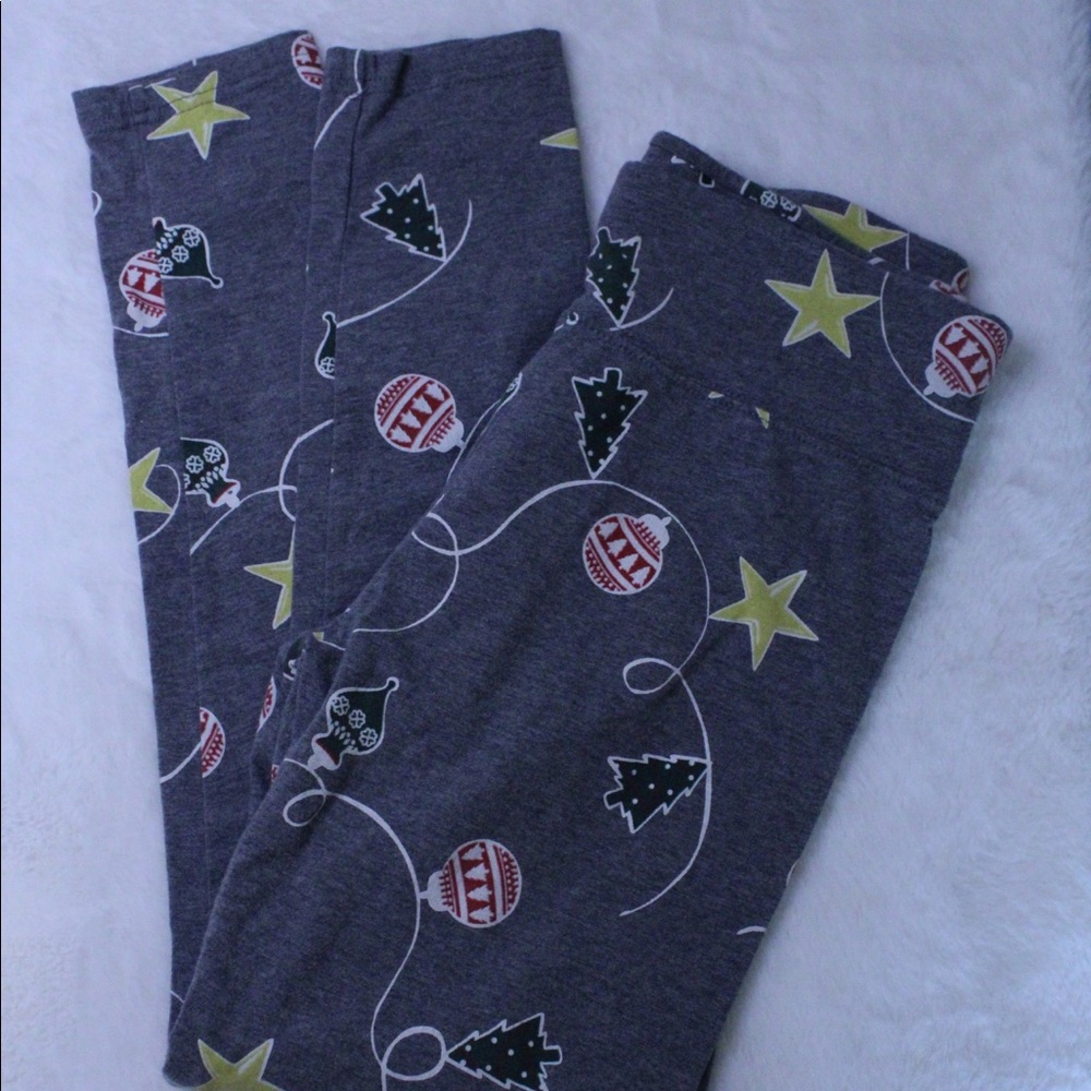 Justice High Waisted Christmas Print Leggings Festive Holiday Juniors
